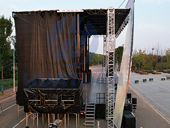 Detailed side profile of HY-S595 mobile stage